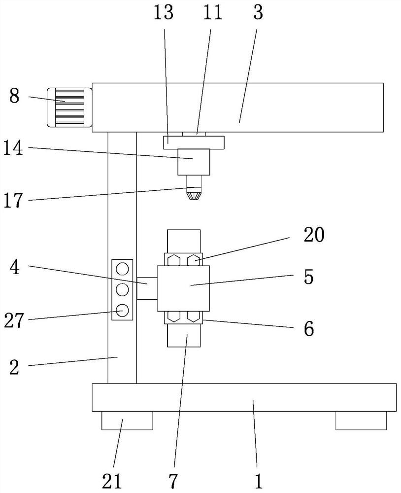 Laser positioning device for blade processing