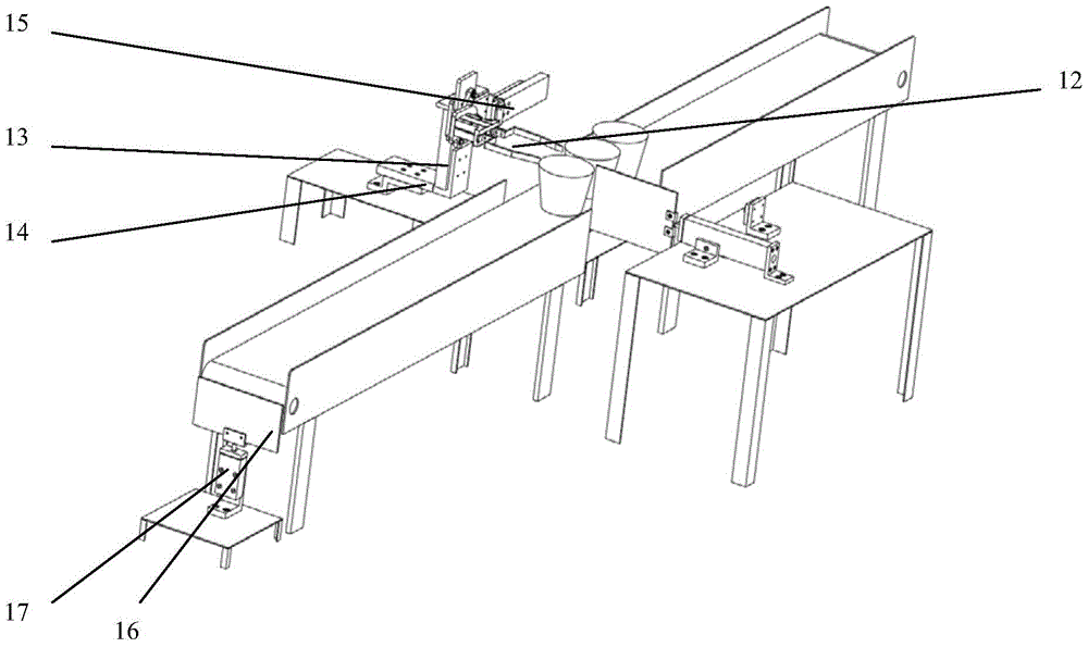 A device for placing and packing barrel noodles