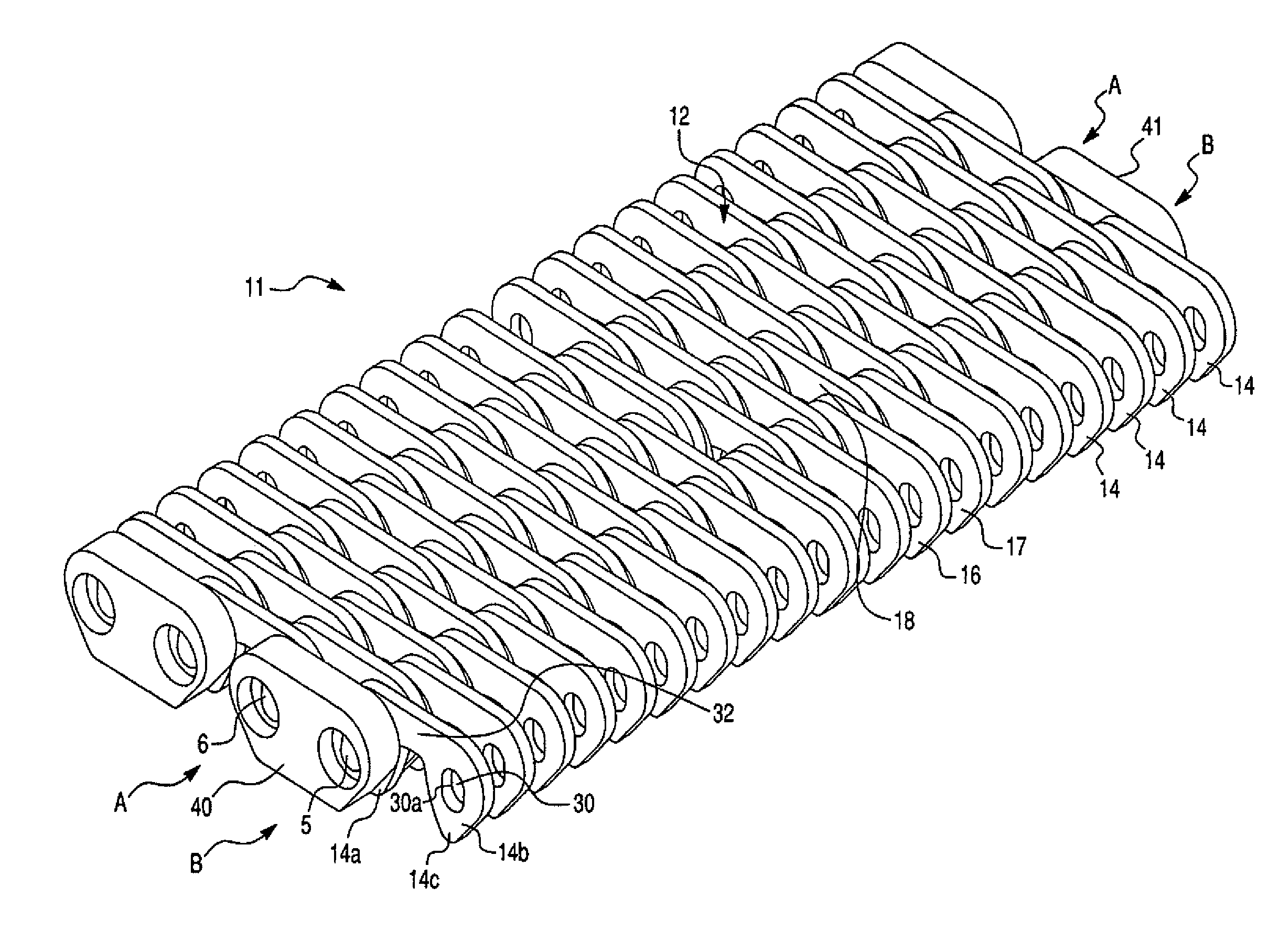 Enclosure member and multi-link conveyor chain