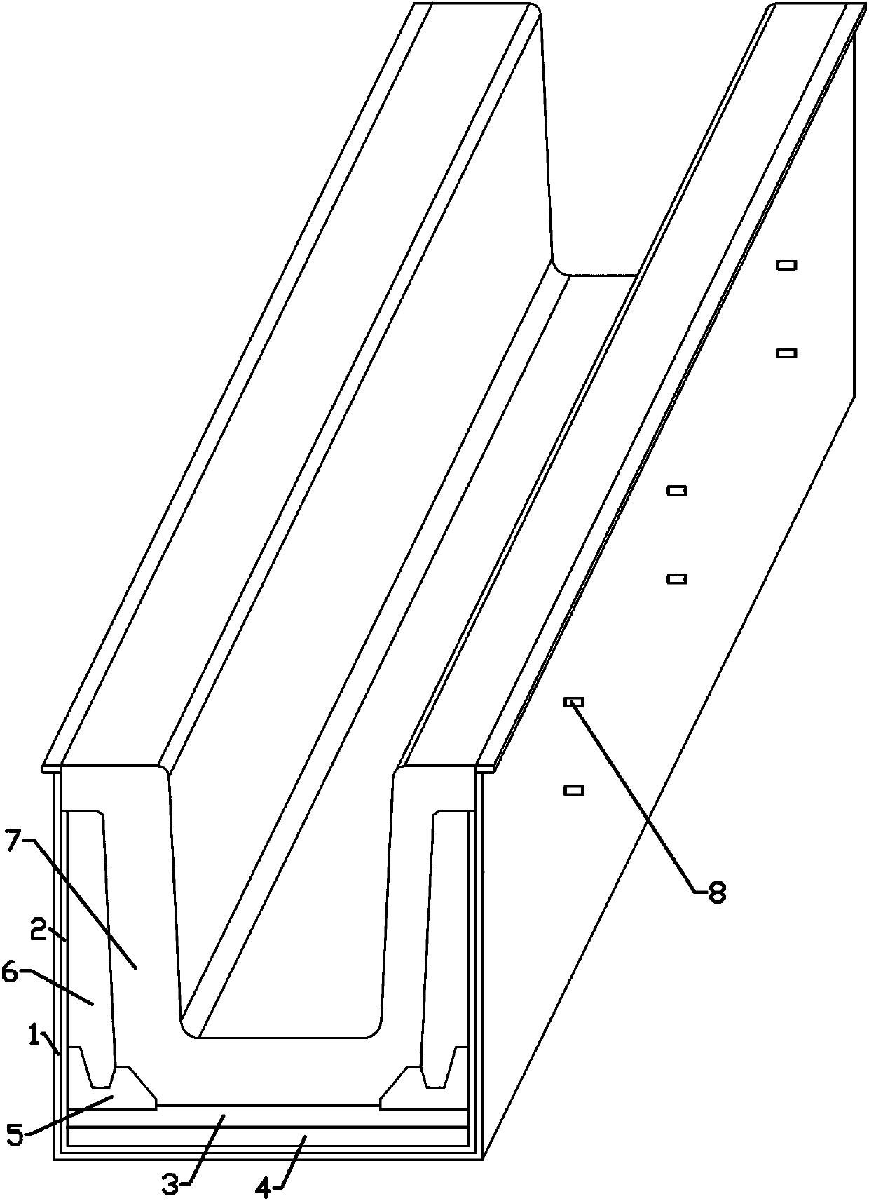 Prefabricated iron tap channel