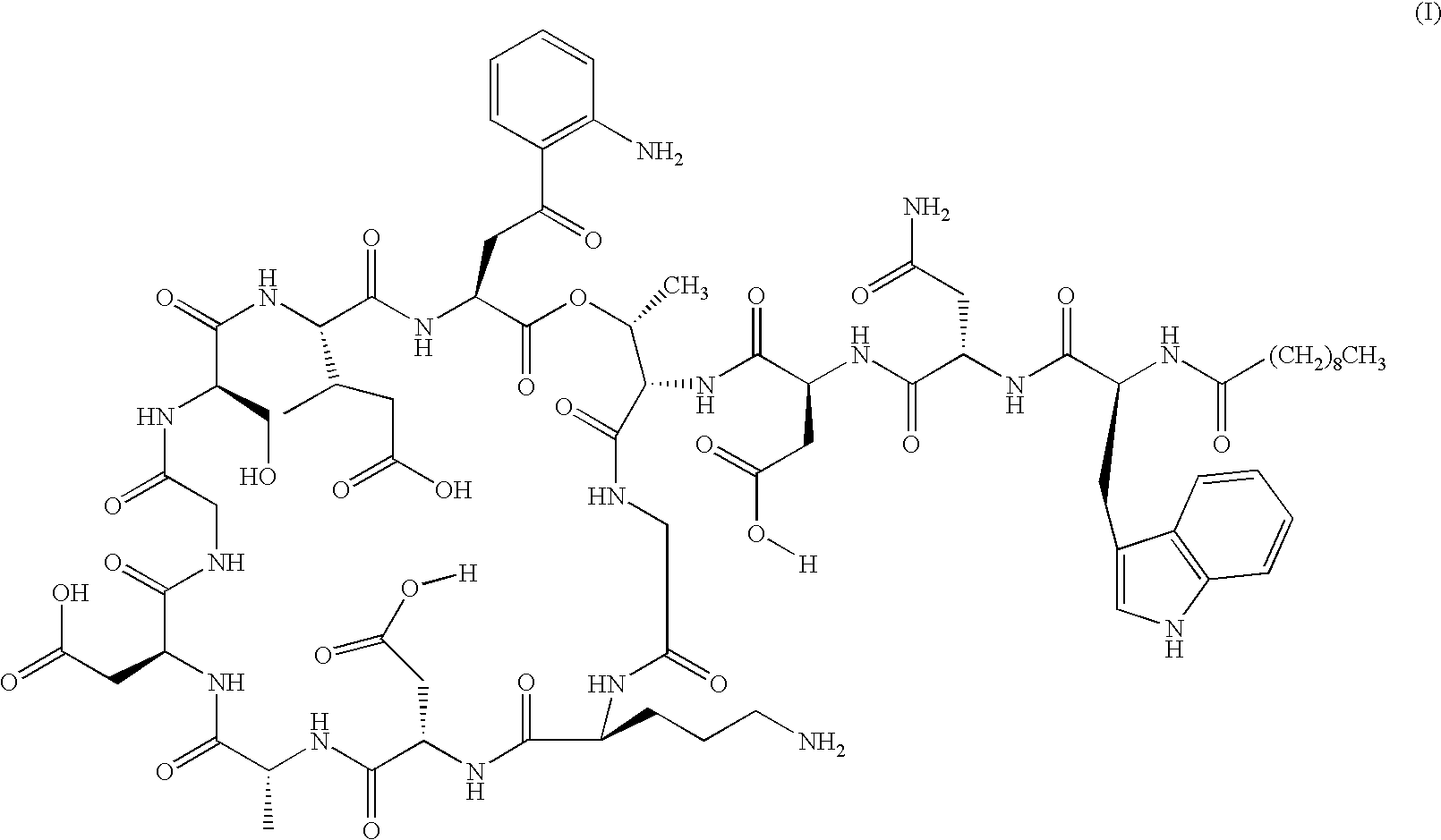 Lipopeptide stereoisomers, methods for preparing same, and useful intermediates