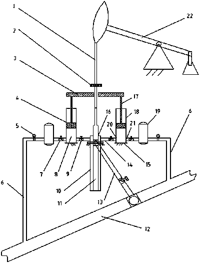 Oil well casing gas collecting device