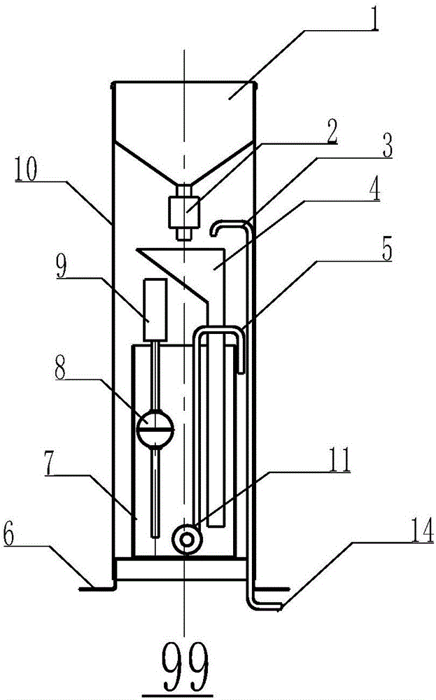 Liquid level meter type rain gauge