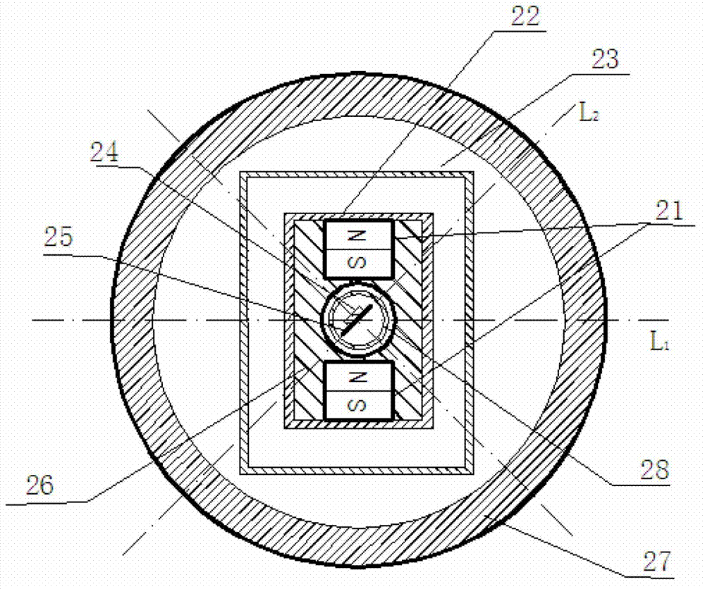 Hall type rotary-motion valve position transmitter