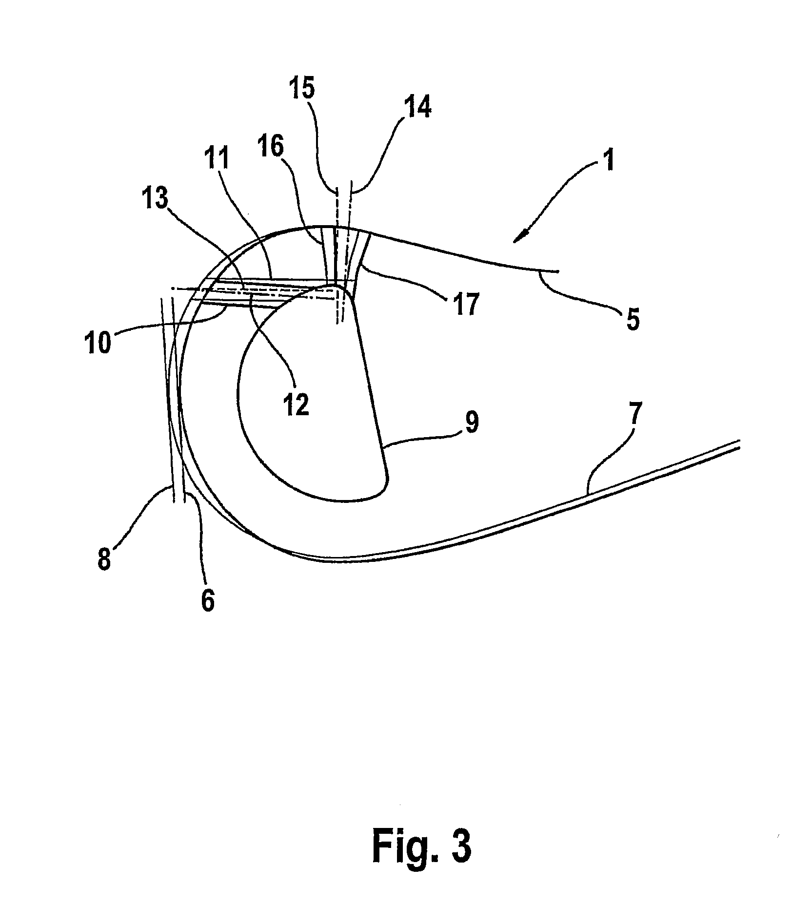 Process for producing holes