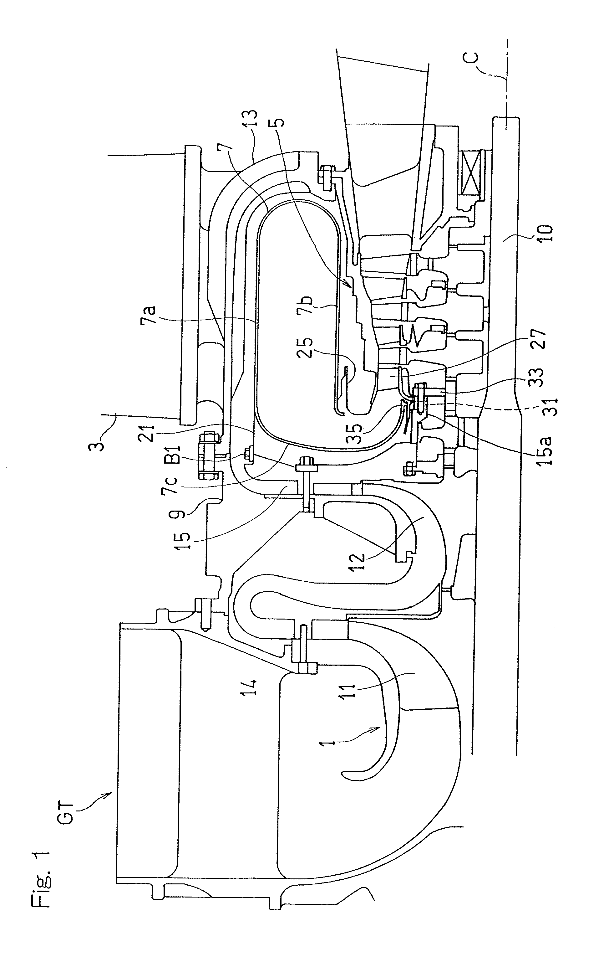 Gas turbine engine provided with scroll