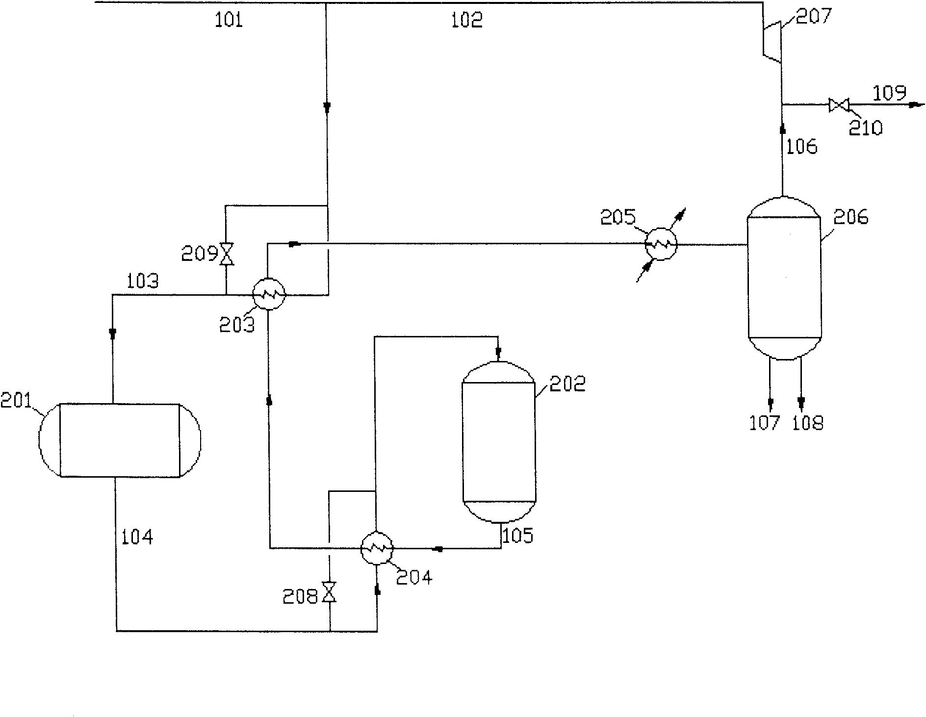 Method and device for producing hydrocarbon by Fishcer-Tropsch reaction of synthesis gas
