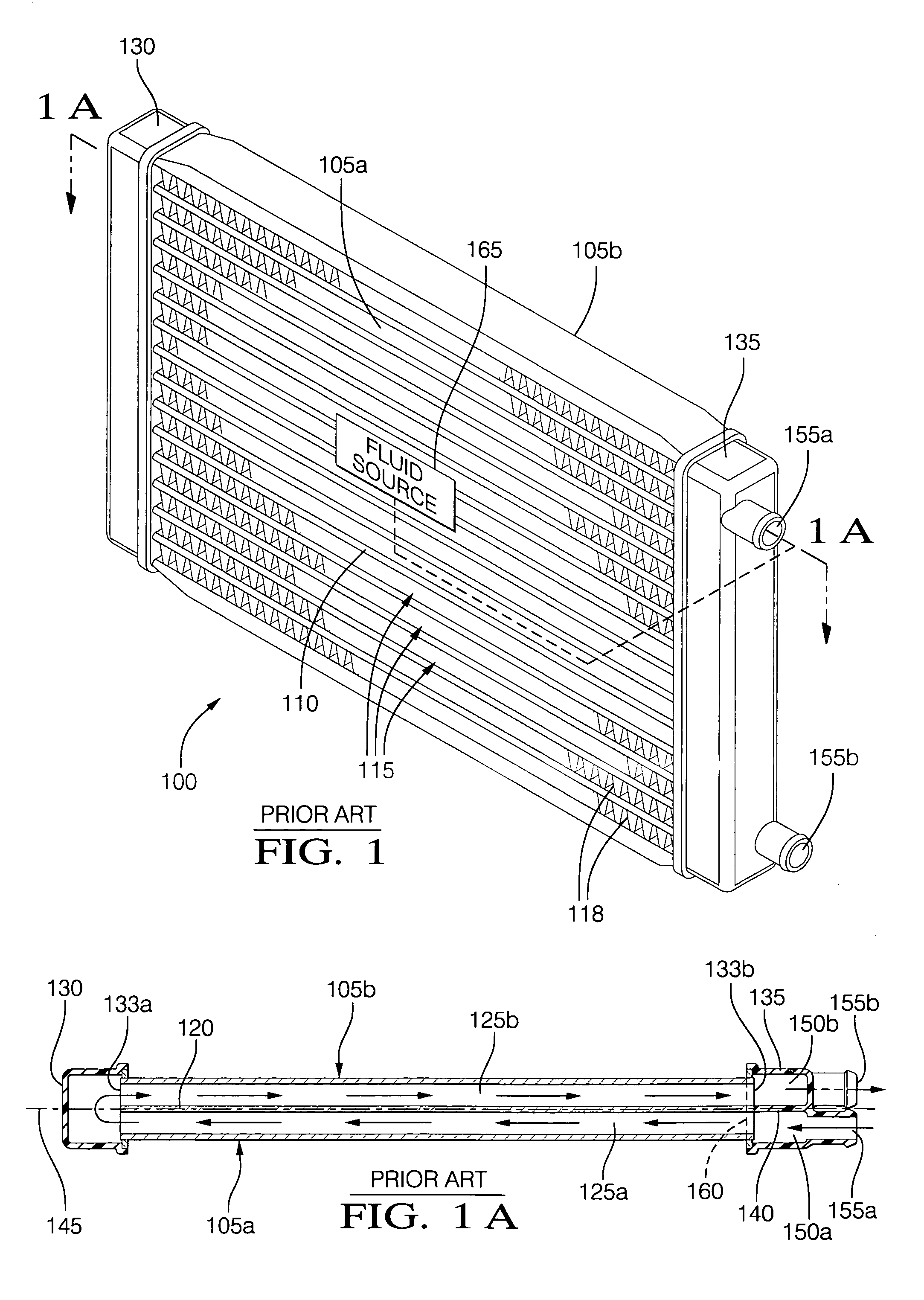 Contra-tapered tank design for cross-counterflow radiator