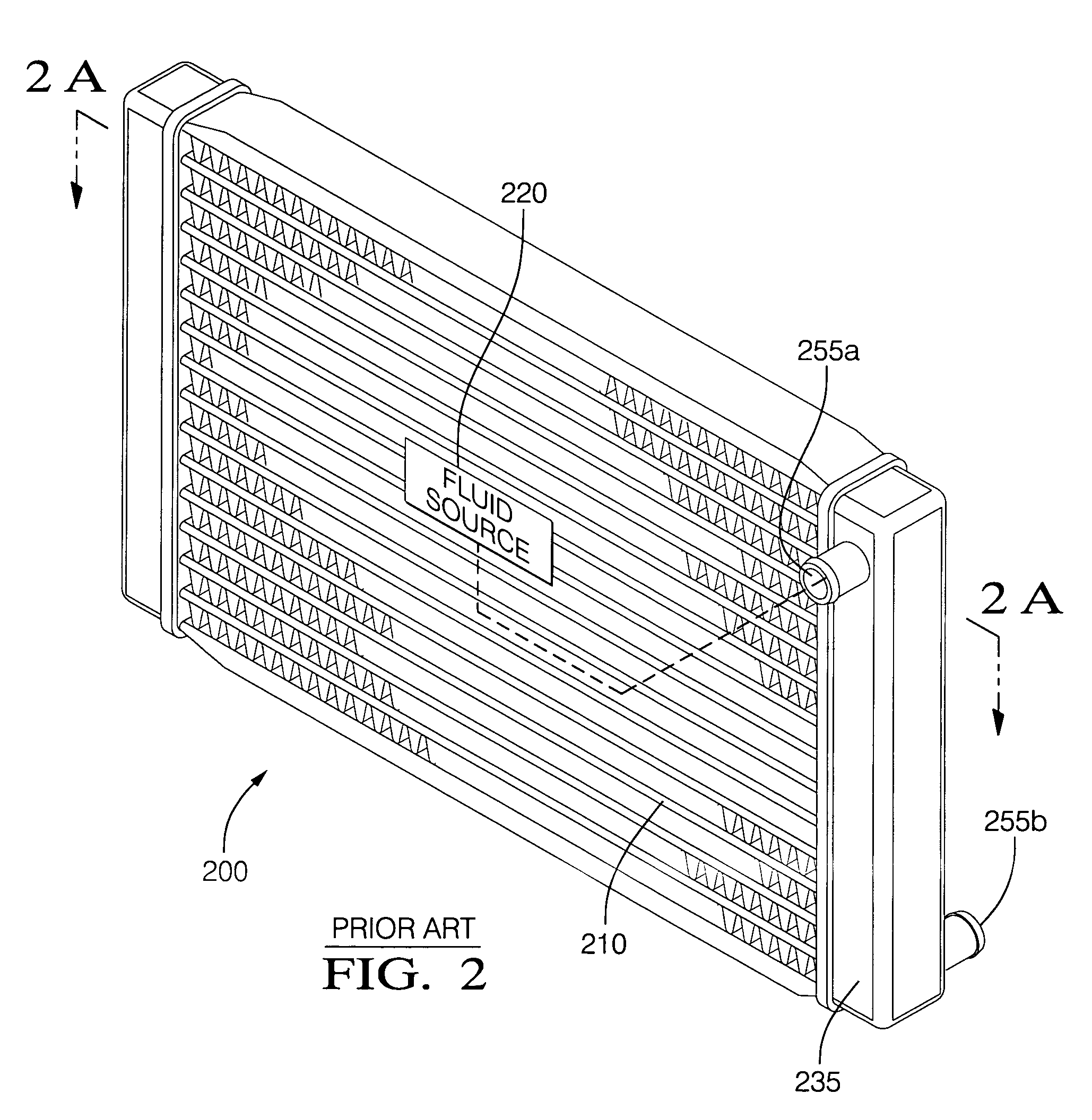 Contra-tapered tank design for cross-counterflow radiator