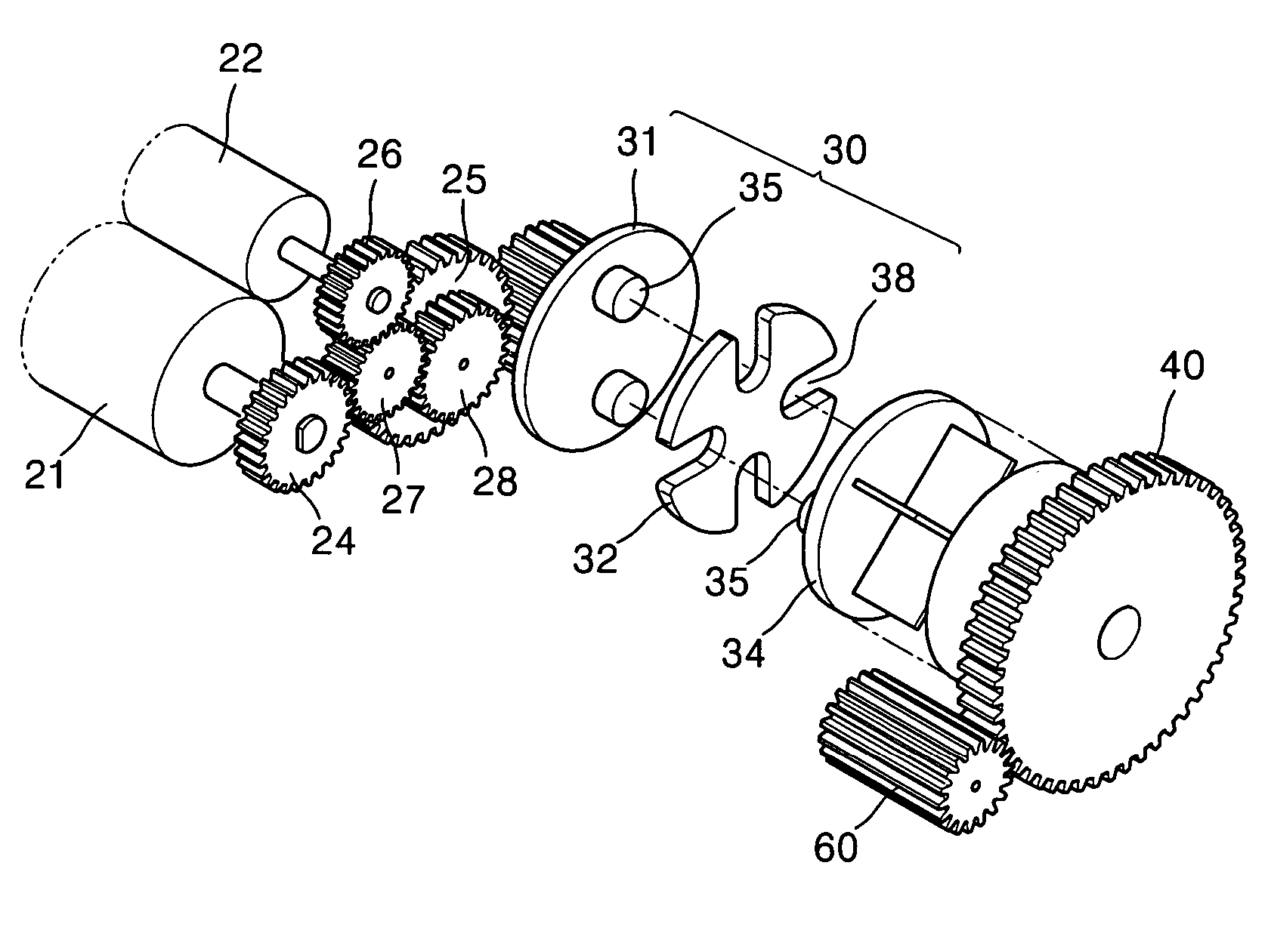 Detachable developing apparatus and driving apparatus of the same