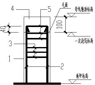 Insulating and anti-cracking structure and construction method of bus pier of aluminum electrolytic workshop