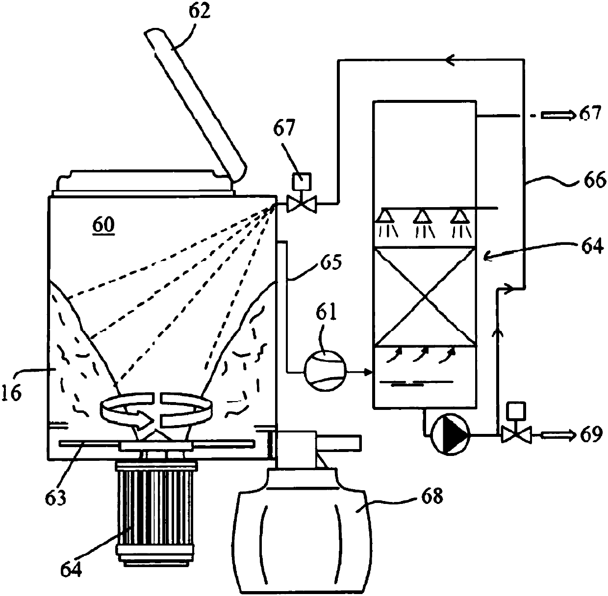 Process for treating solid waste containing an organic fraction