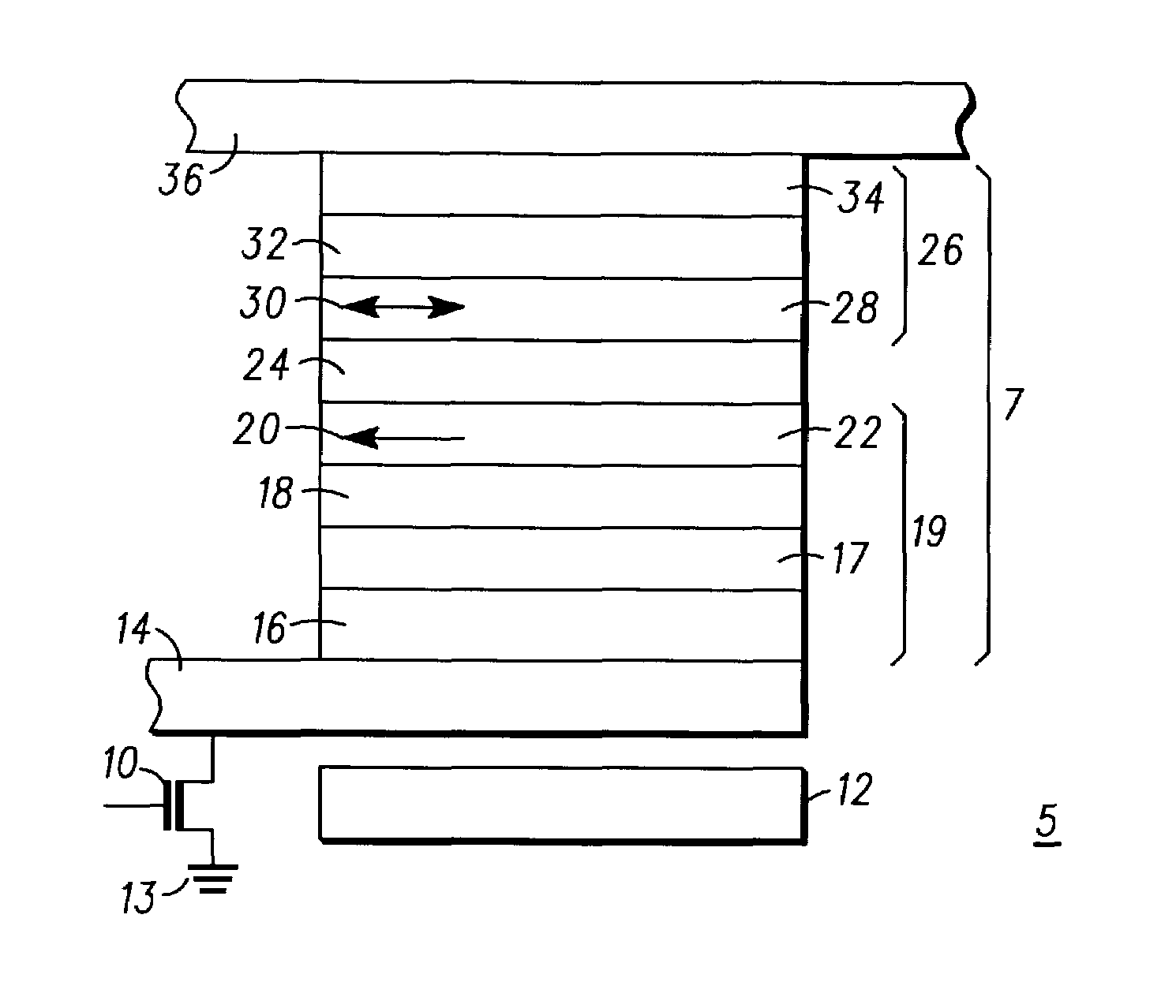 Multi-state magnetoresistance random access cell with improved memory storage density