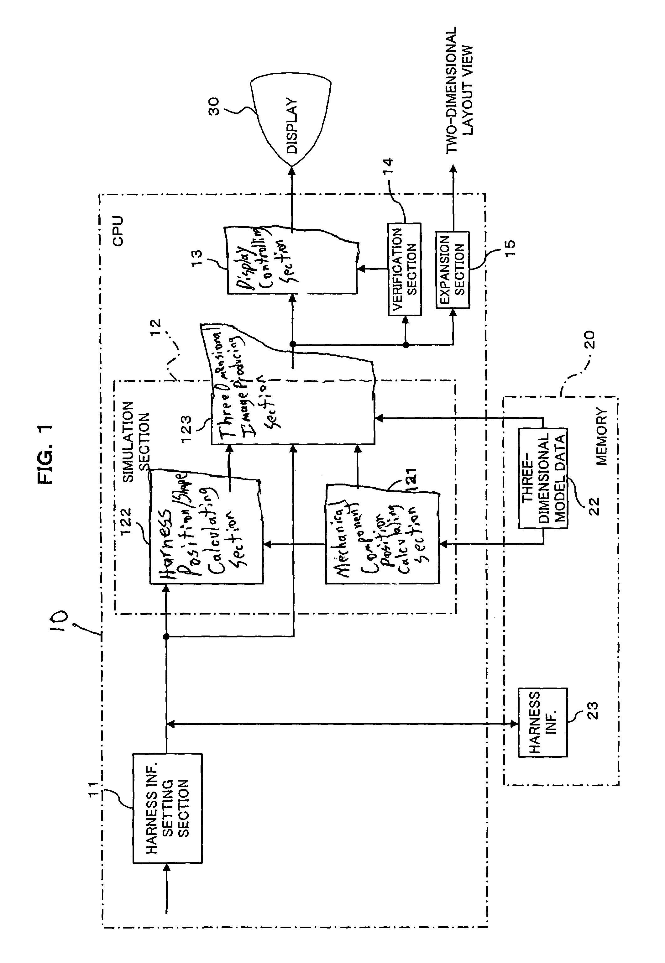 Harness design supporting apparatus and method, and computer readable recording medium which stores harness design supporting program therein