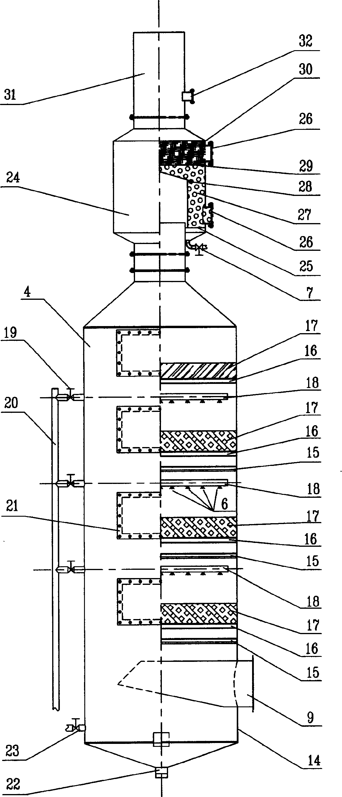 Waste gas treatment device