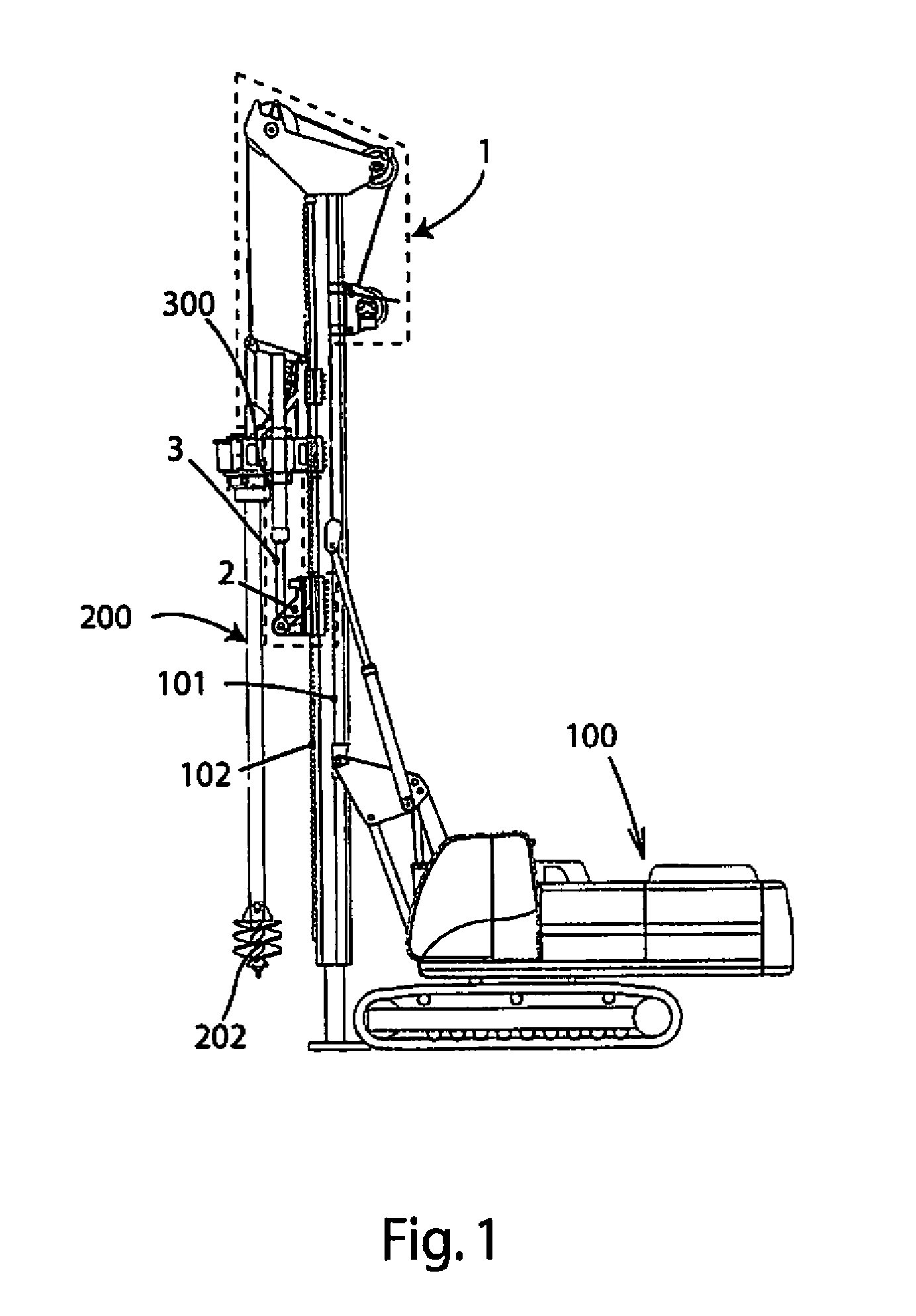 System for handling equipments for the drilling of the ground