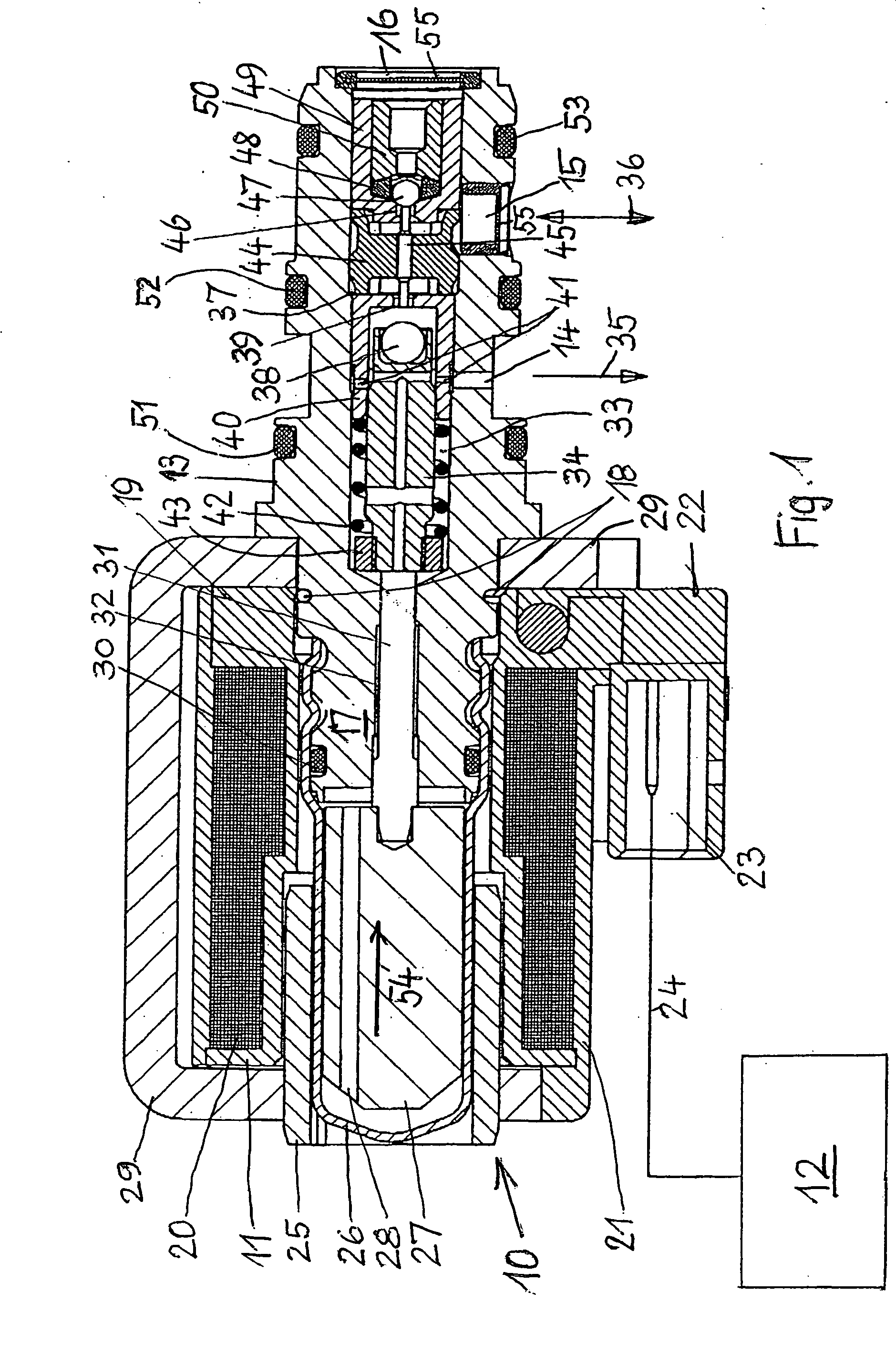 Controllable solenoid valve