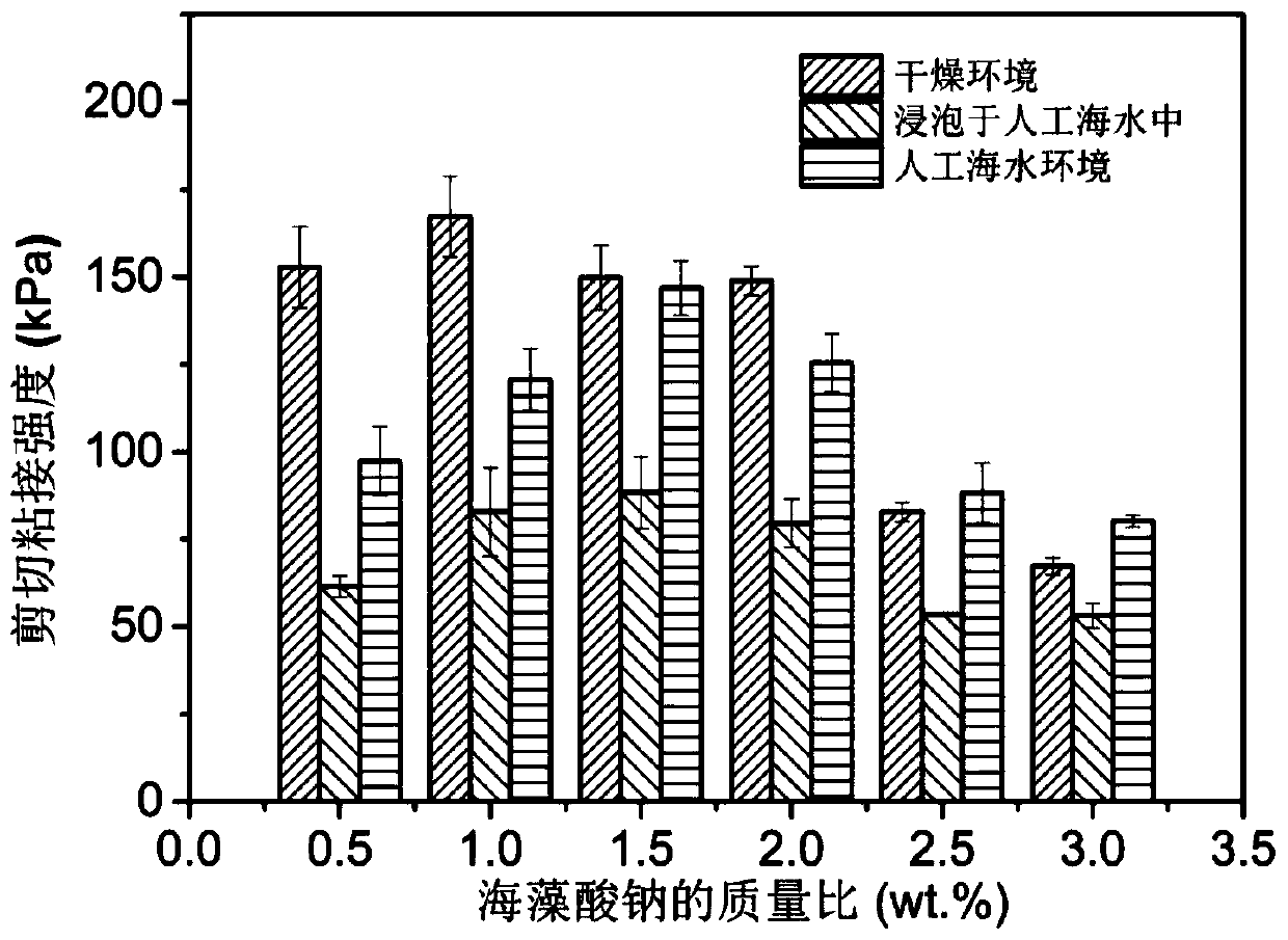 Preparation method of high-strength double-network adhesive gel for seawater
