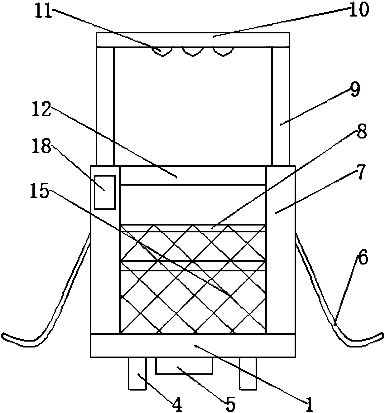 Multi-raw-material transporting goods shelf