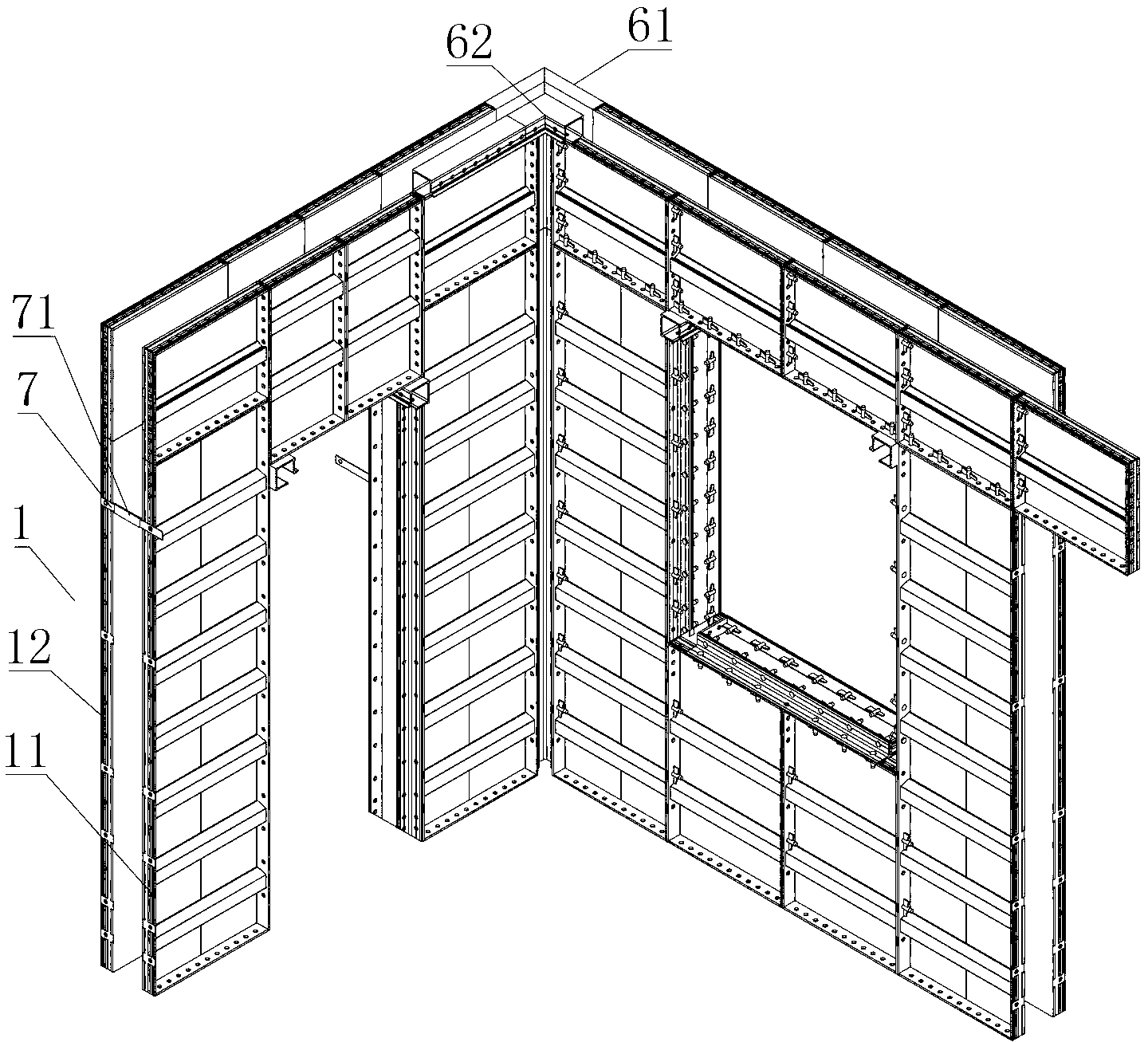 Aluminum template system for building