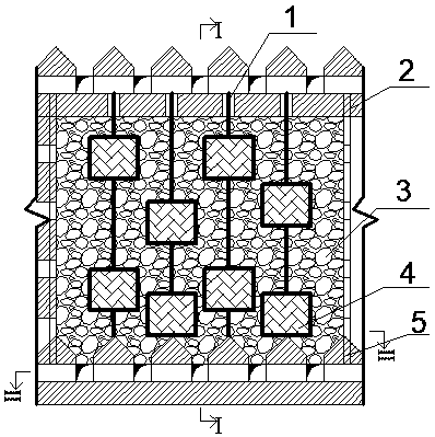 Truss-type filling method for underground mined-out area