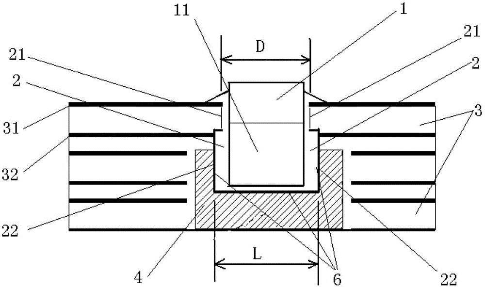 A component slotting structure and pcb