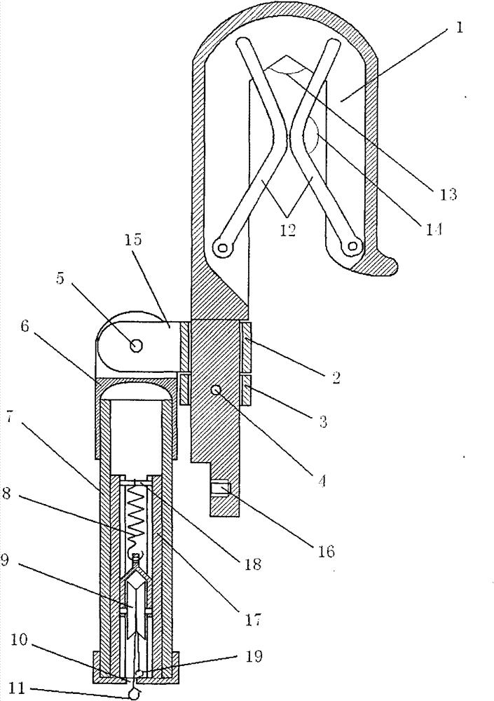 Multi-angle rotary ground wire hitching device