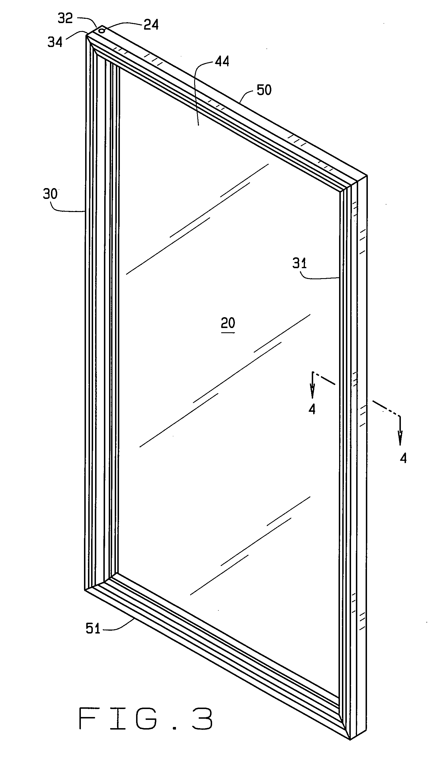 Glass door merchandiser having LED lights and mounting assembly therefor
