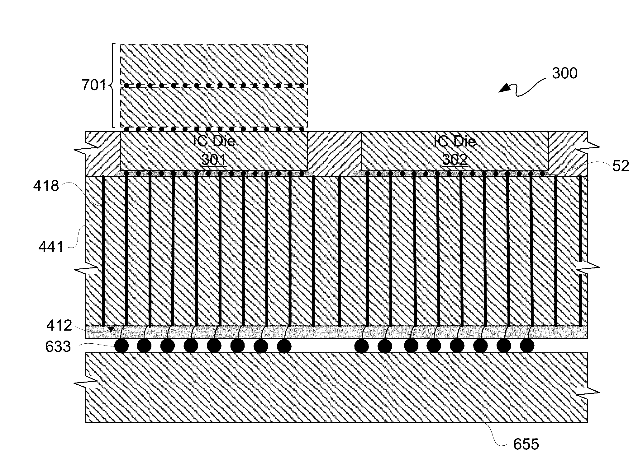 Stacked die integrated circuit