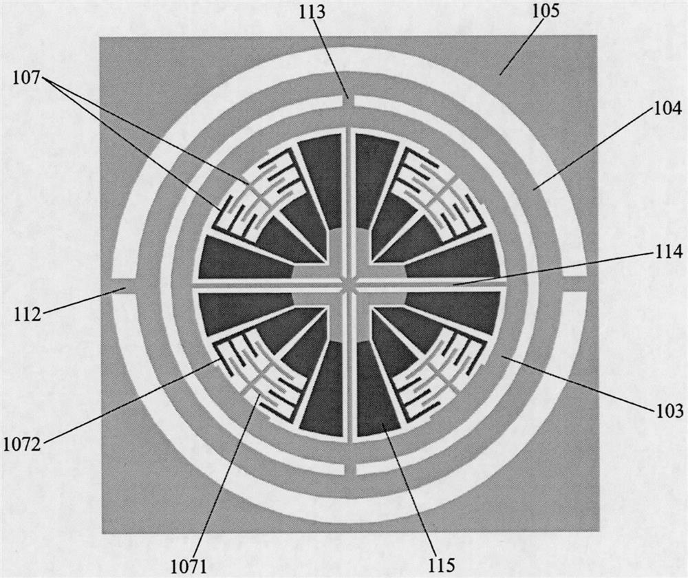 Micro-electro-mechanical wheel type double-horizontal-axis gyroscope