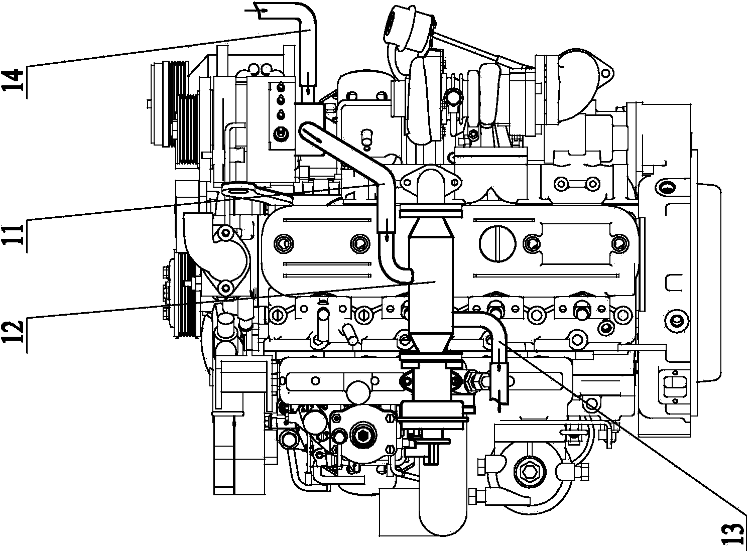 Exhaust gas recirculation cooling water pump structure