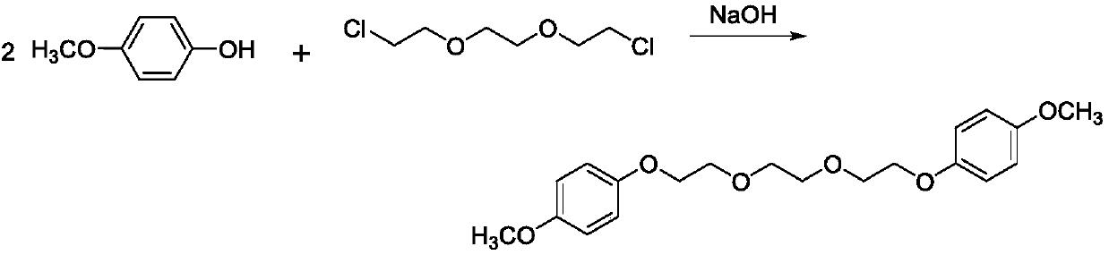 Preparation method of 1, 2-bis (2-(4-methoxyphenoxy)ethoxy)ethane