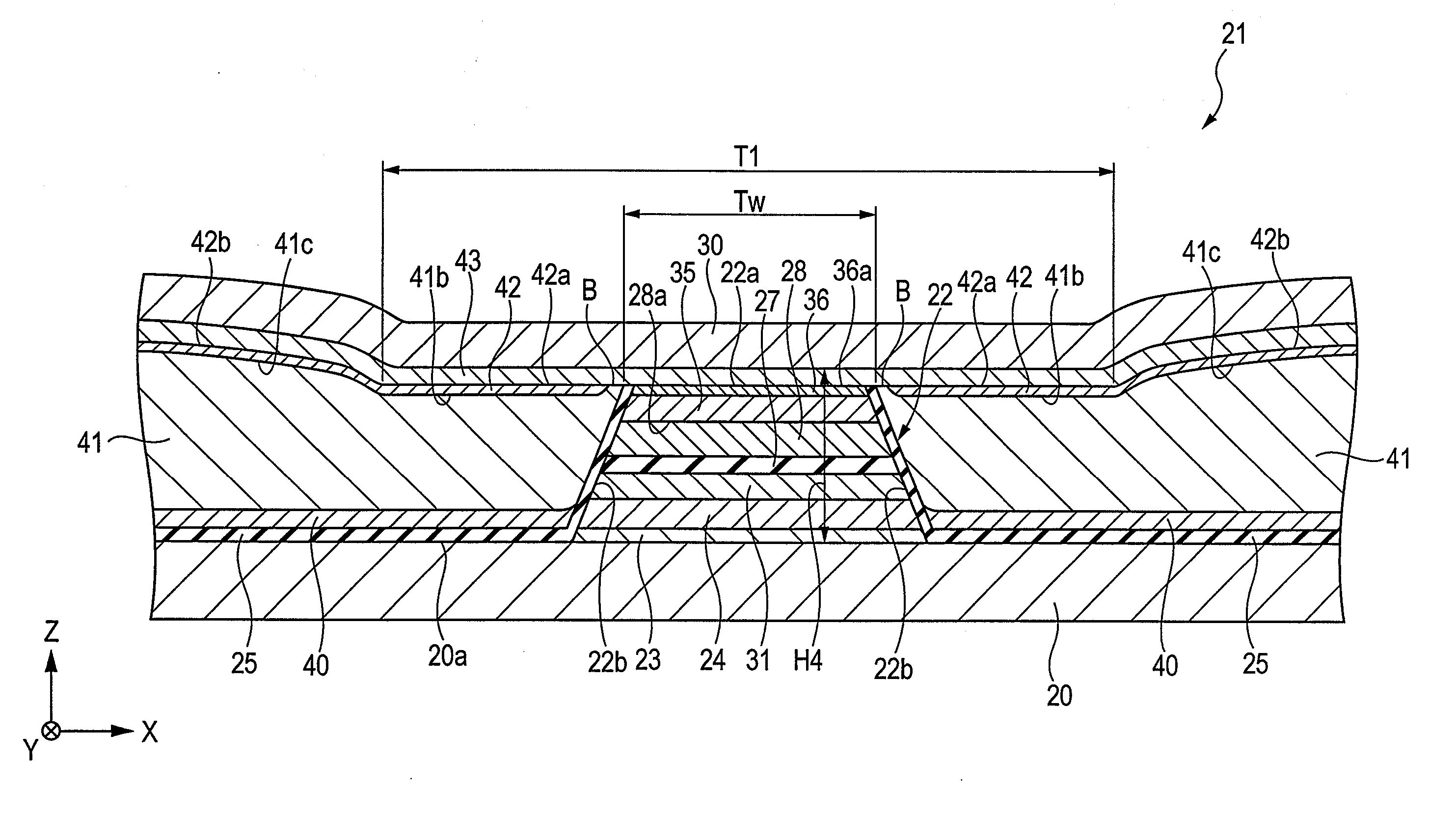 Magnetic sensing element having reactive-ion-etching stop layer and process for producing same