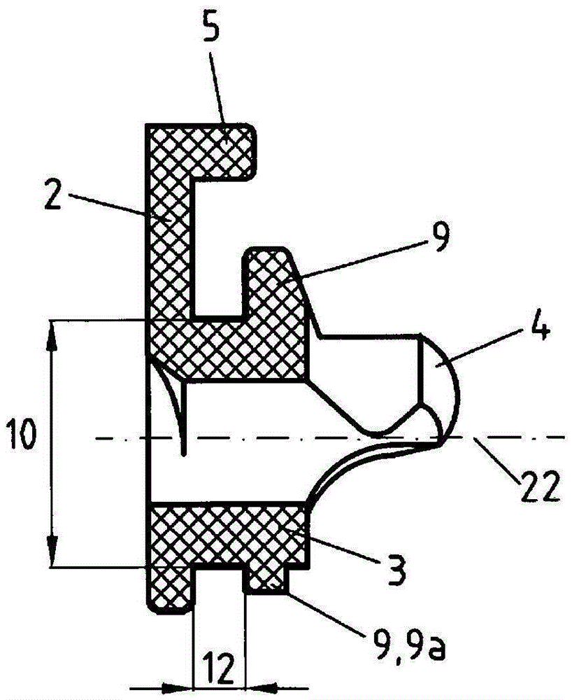 Fastening element for connecting transmission means to lever element