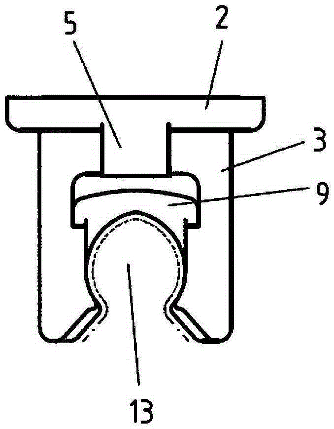 Fastening element for connecting transmission means to lever element