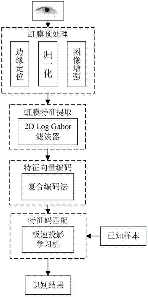 2D Log Gabor and composite coding method-based infrared iris authentication system and method