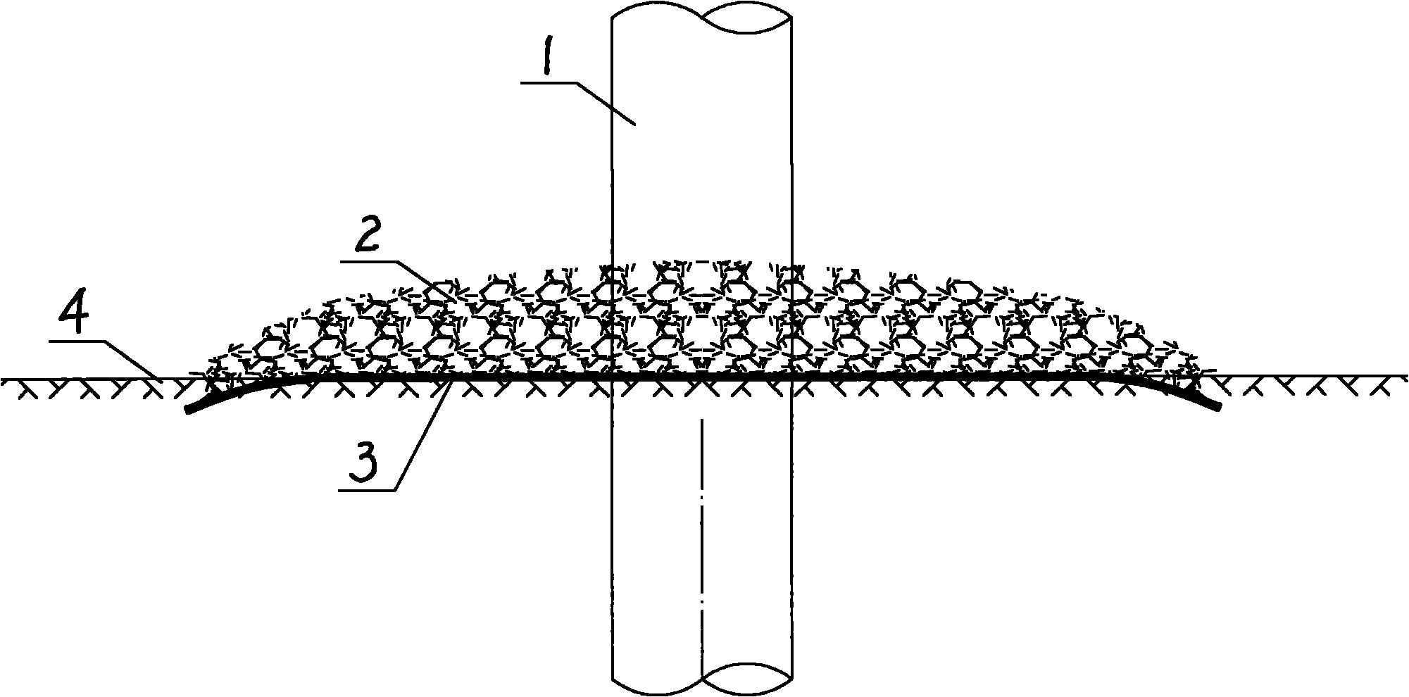 Erosion protection processing method for offshore wind turbine foundation
