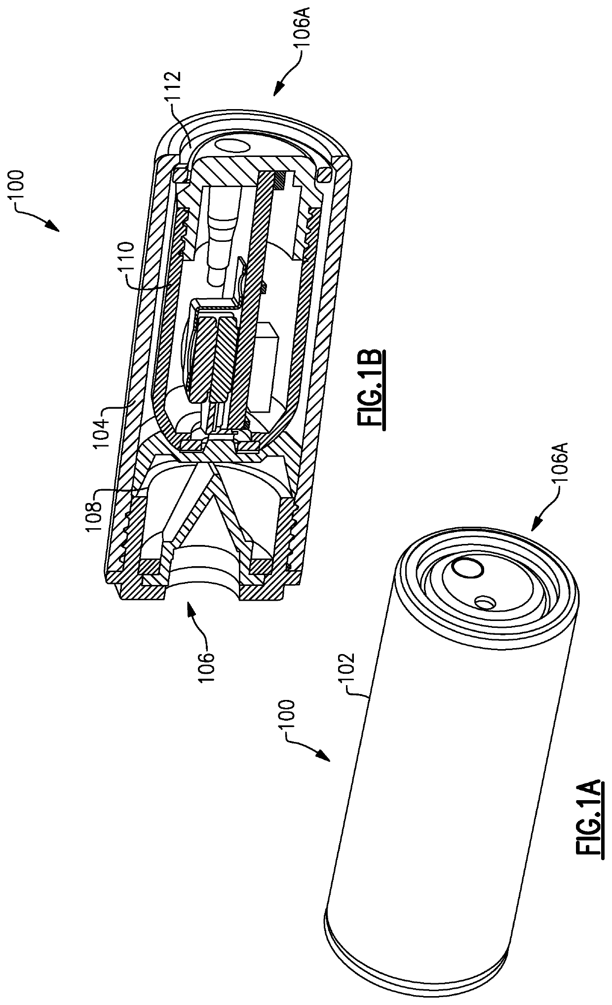 Sampling device with ejectable compartment