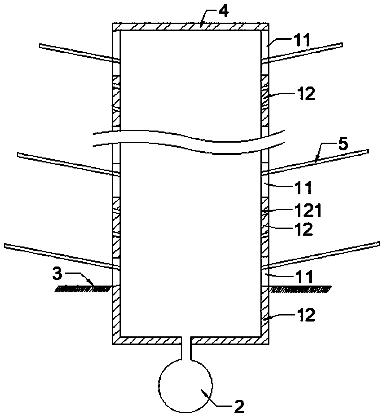 Serial water-collecting well drainage device and method for landslide control