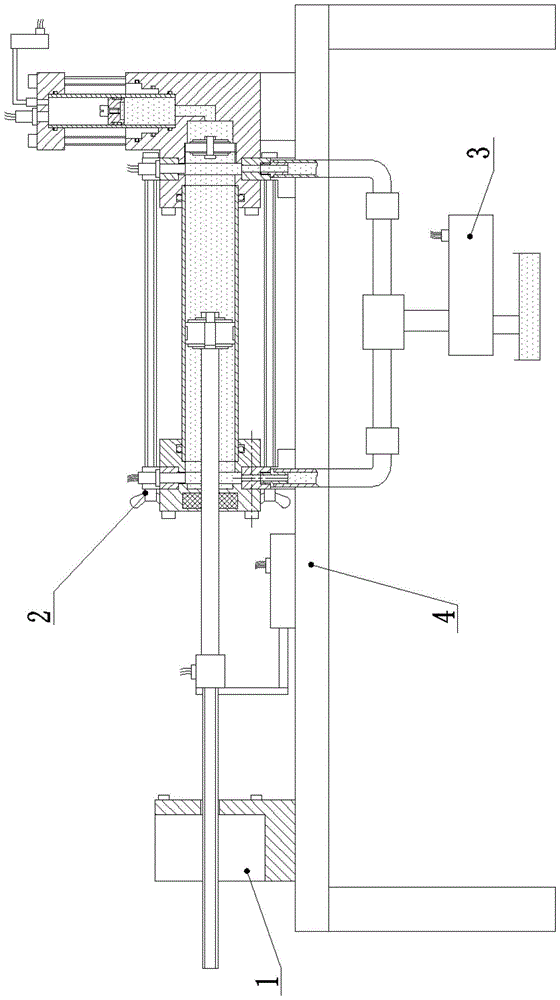 Reciprocating liquid shock absorber simulation test device