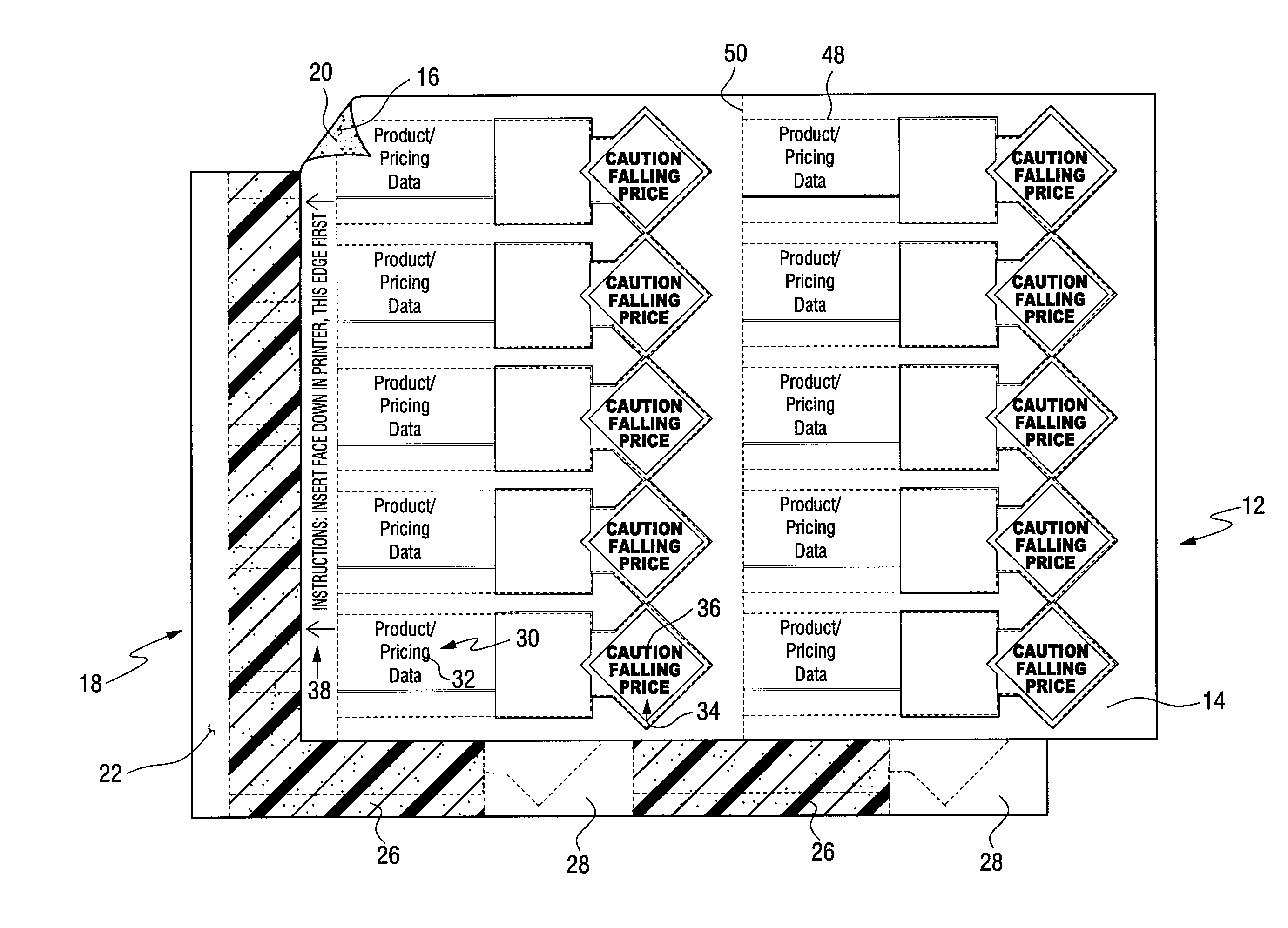 Point of purchase label construction