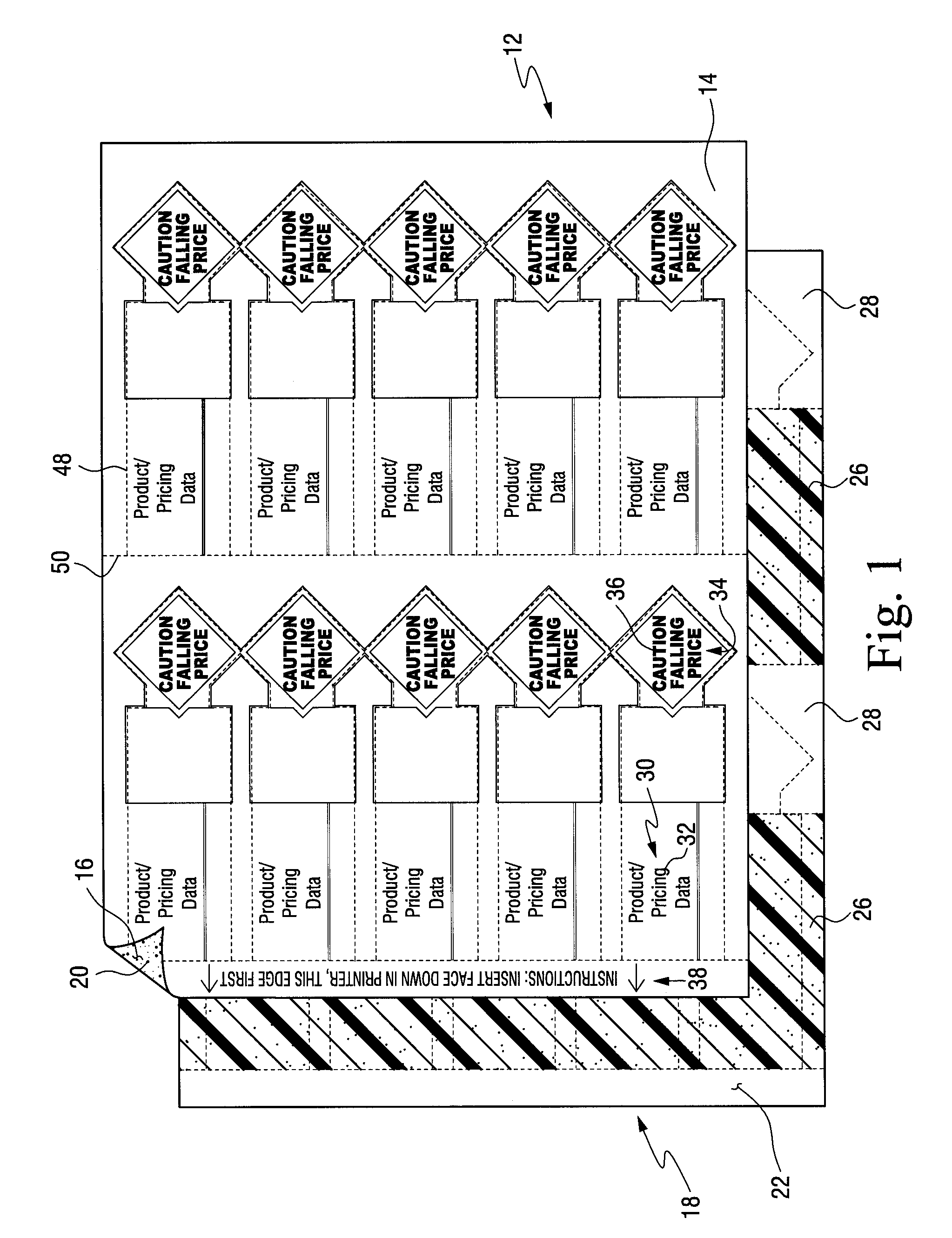 Point of purchase label construction