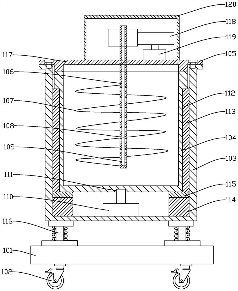 Movable concrete mixer