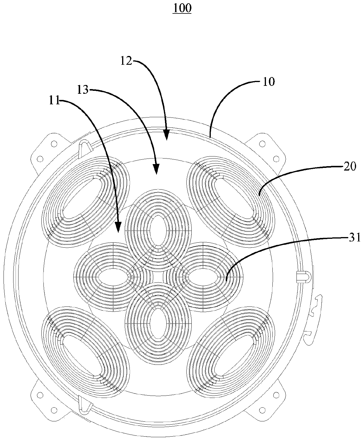 Electromagnetic heating assembly and electromagnetic heating cooking utensil