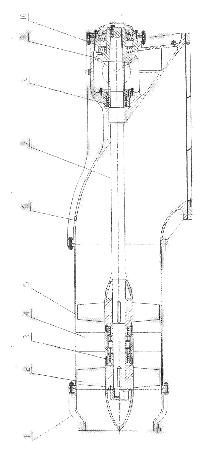 An axial flow water jet propulsion pump