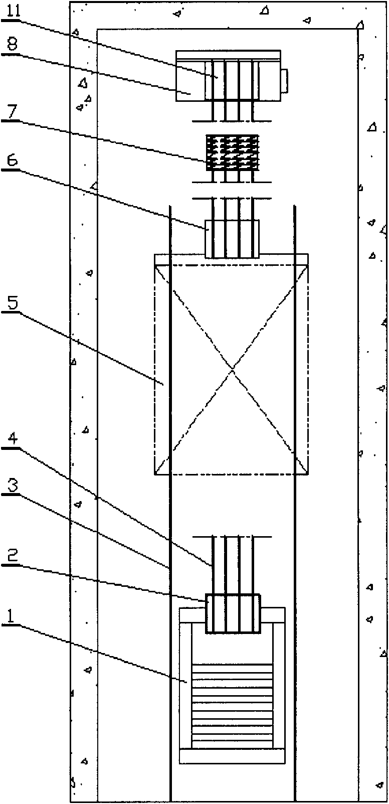 Winding mode of elevator steel wire rope and elevator