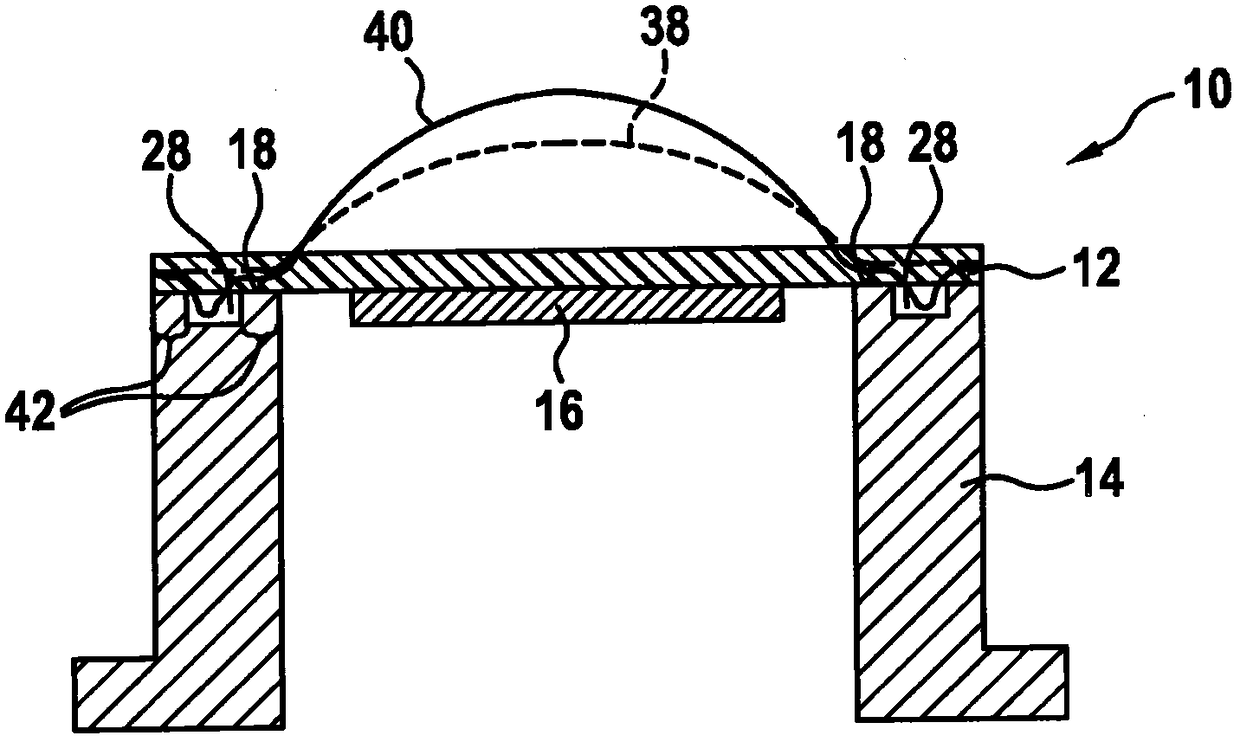 Acoustic sensor with diaphragm made of fiber composite material