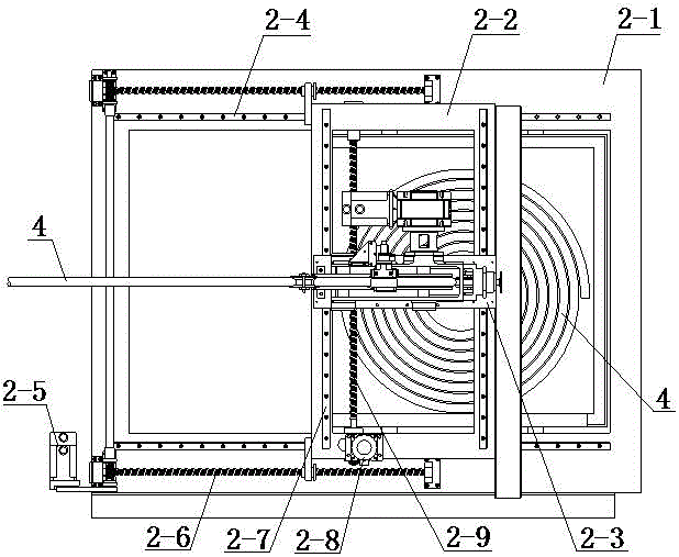 Spiral stack packing device for balance chain of elevator balance chain packing equipment