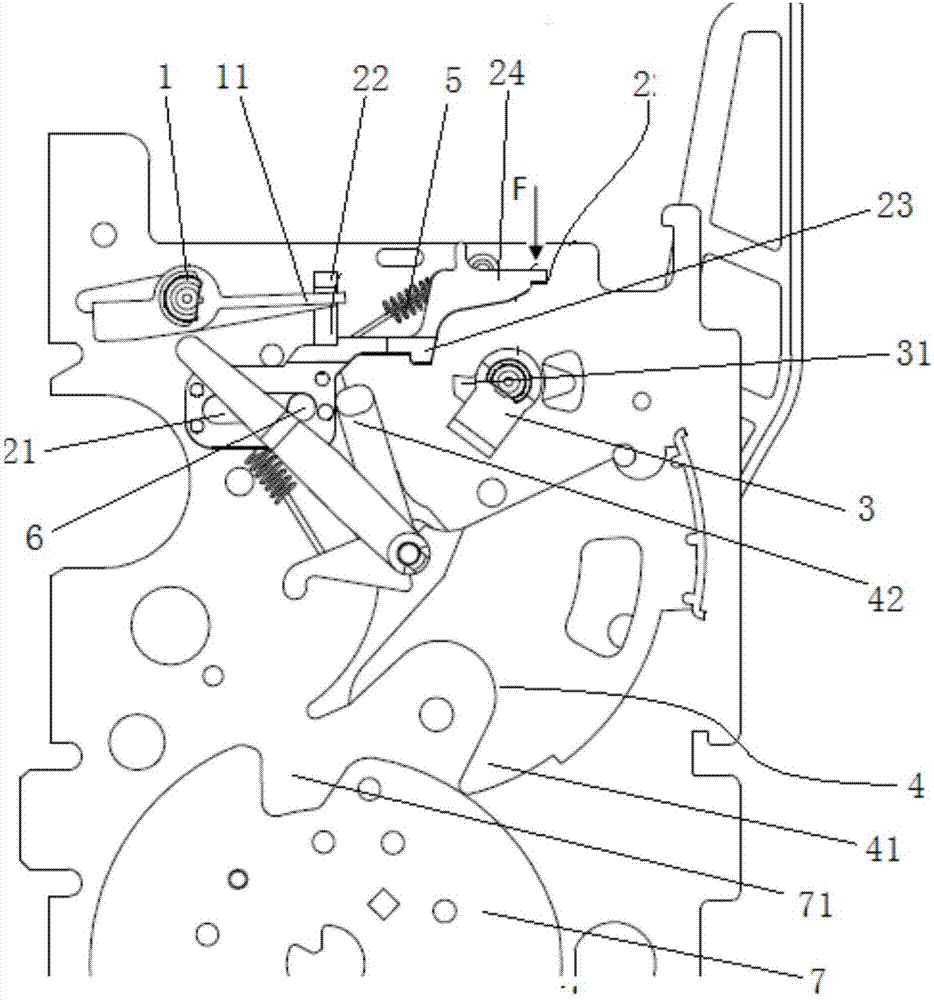 Operation mechanism used by opening and closing releasing units in common and frame circuit breaker