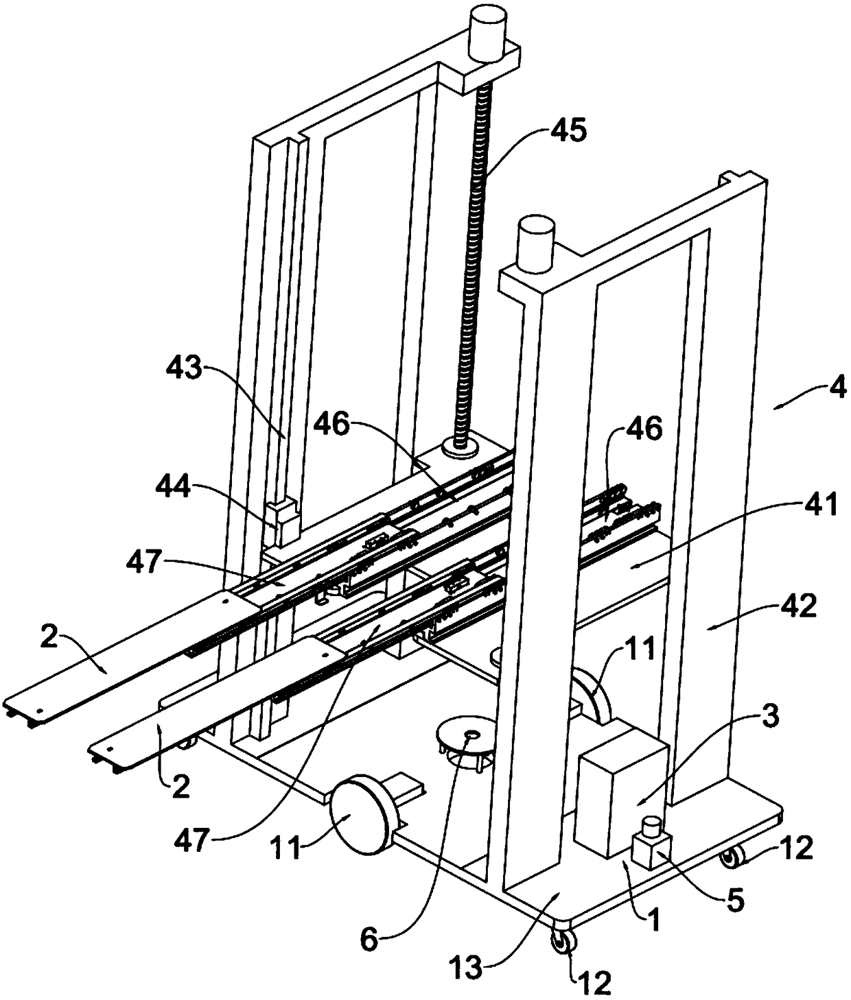 Autonomous mobile robots for picking and placing goods on shelves, and warehousing system and method